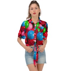 Bubble Gum Tie Front Shirt 