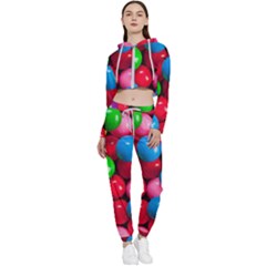 Bubble Gum Cropped Zip Up Lounge Set by artworkshop