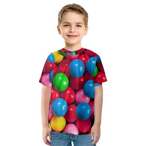 Bubble Gum Kids  Sport Mesh Tee by artworkshop