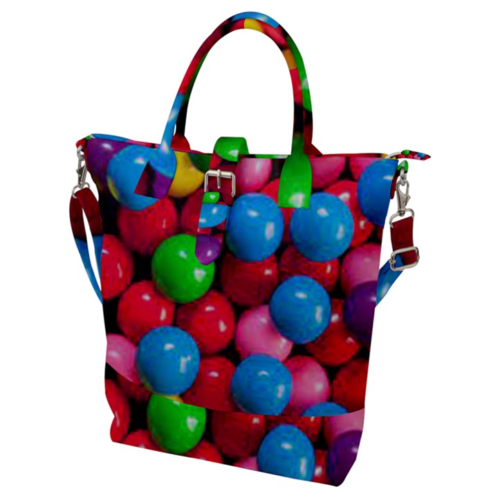 Bubble Gum Buckle Top Tote Bag