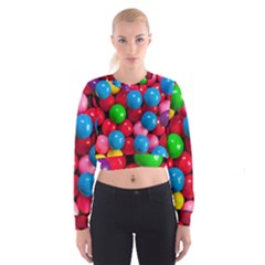 Bubble Gum Cropped Sweatshirt by artworkshop