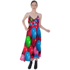 Bubble Gum Tie Back Maxi Dress