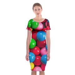 Bubble Gum Classic Short Sleeve Midi Dress