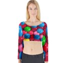 Bubble Gum Long Sleeve Crop Top View1