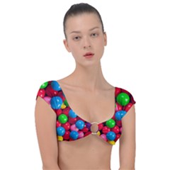 Bubble Gum Cap Sleeve Ring Bikini Top by artworkshop