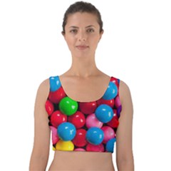 Bubble Gum Velvet Crop Top by artworkshop