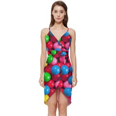 Bubble Gum Wrap Frill Dress