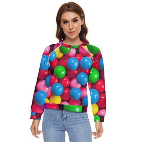 Bubble Gum Women s Long Sleeve Raglan Tee by artworkshop