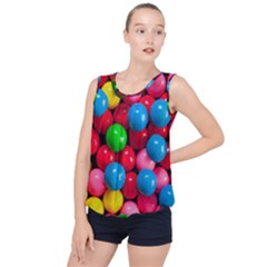 Bubble Gum Bubble Hem Chiffon Tank Top by artworkshop