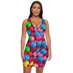 Bubble Gum Draped Bodycon Dress