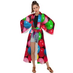 Bubble Gum Maxi Kimono