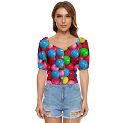 Bubble Gum Button Up Blouse