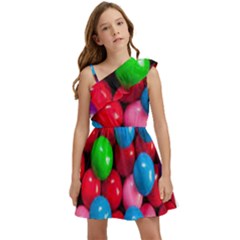 Bubble Gum Kids  One Shoulder Party Dress