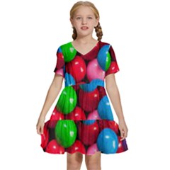 Bubble Gum Kids  Short Sleeve Tiered Mini Dress