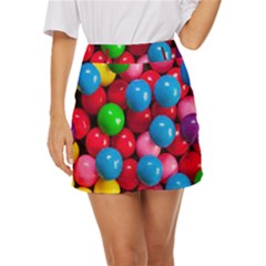 Bubble Gum Mini Front Wrap Skirt