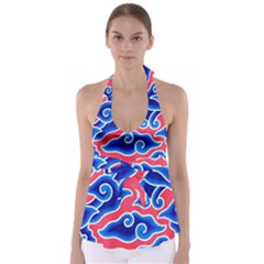 Batik Megamendung Babydoll Tankini Top by artworkshop