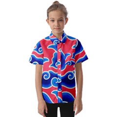 Batik Megamendung Kids  Short Sleeve Shirt