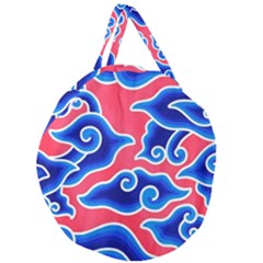 Batik Megamendung Giant Round Zipper Tote by artworkshop