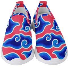 Batik Megamendung Kids  Slip On Sneakers by artworkshop