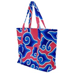 Batik Megamendung Zip Up Canvas Bag by artworkshop