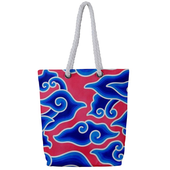 Batik Megamendung Full Print Rope Handle Tote (Small)