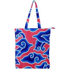 Batik Megamendung Double Zip Up Tote Bag by artworkshop