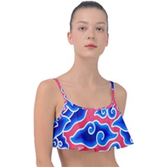 Batik Megamendung Frill Bikini Top by artworkshop