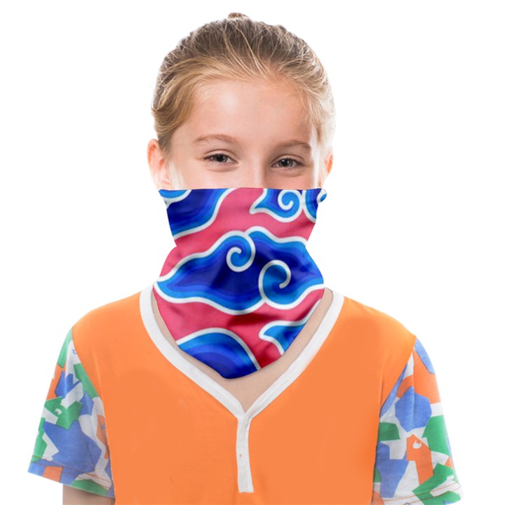 Batik Megamendung Face Covering Bandana (Kids)