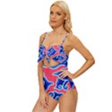 Batik Megamendung Knot Front One-Piece Swimsuit View2