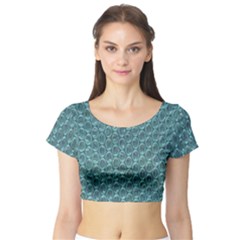 Bubble Wrap Short Sleeve Crop Top by artworkshop