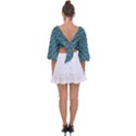 Bubble Wrap Tie Back Butterfly Sleeve Chiffon Top View2