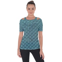 Bubble Wrap Shoulder Cut Out Short Sleeve Top by artworkshop