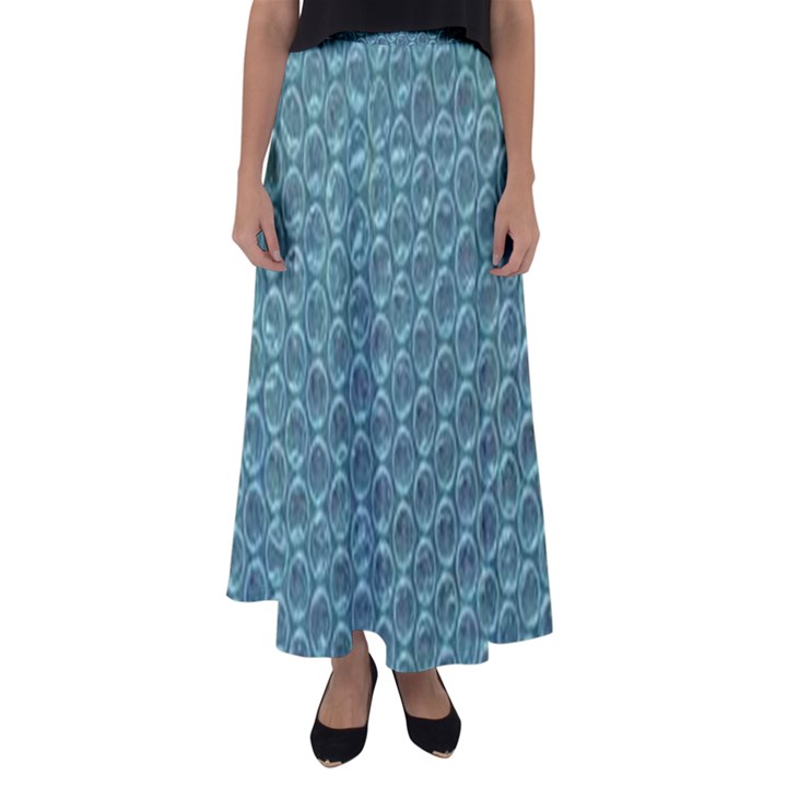 Bubble Wrap Flared Maxi Skirt