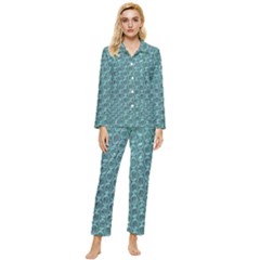 Bubble Wrap Womens  Long Sleeve Velvet Pocket Pajamas Set