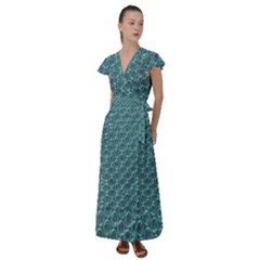 Bubble Wrap Flutter Sleeve Maxi Dress by artworkshop