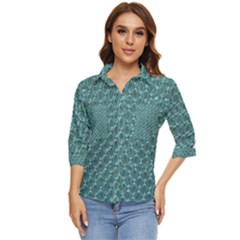 Bubble Wrap Women s Quarter Sleeve Pocket Shirt