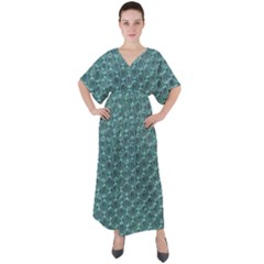 Bubble Wrap V-neck Boho Style Maxi Dress by artworkshop