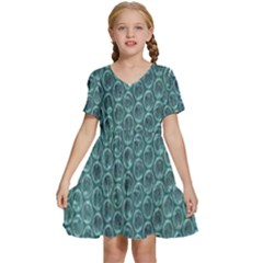 Bubble Wrap Kids  Short Sleeve Tiered Mini Dress