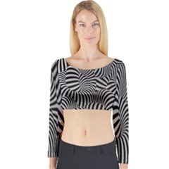 Pattern Long Sleeve Crop Top by artworkshop