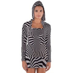 Pattern Long Sleeve Hooded T-shirt by artworkshop