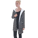 Pattern Longline Hooded Cardigan View1