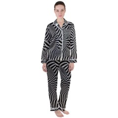 Pattern Satin Long Sleeve Pajamas Set