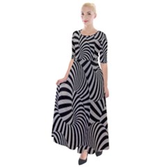 Pattern Half Sleeves Maxi Dress by artworkshop