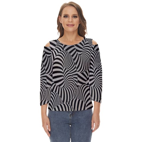 Pattern Cut Out Wide Sleeve Top by artworkshop