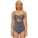 Pattern Knot Front One-Piece Swimsuit View1