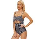 Pattern Knot Front One-Piece Swimsuit View2