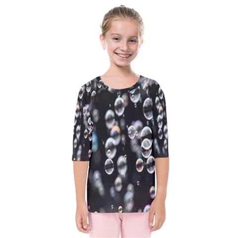 Bubble Kids  Quarter Sleeve Raglan Tee by artworkshop