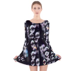 Bubble Long Sleeve Velvet Skater Dress by artworkshop