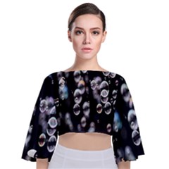 Bubble Tie Back Butterfly Sleeve Chiffon Top by artworkshop