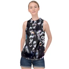 Bubble High Neck Satin Top by artworkshop